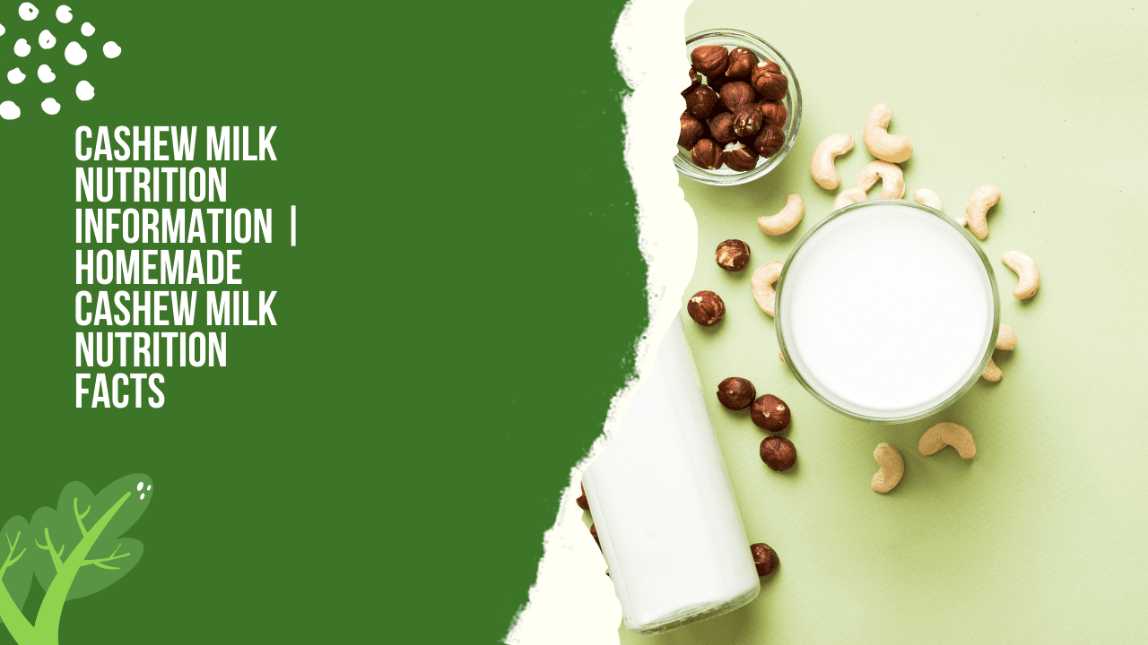 Cashew Milk Nutrition Information | Homemade Cashew Milk Nutrition Facts